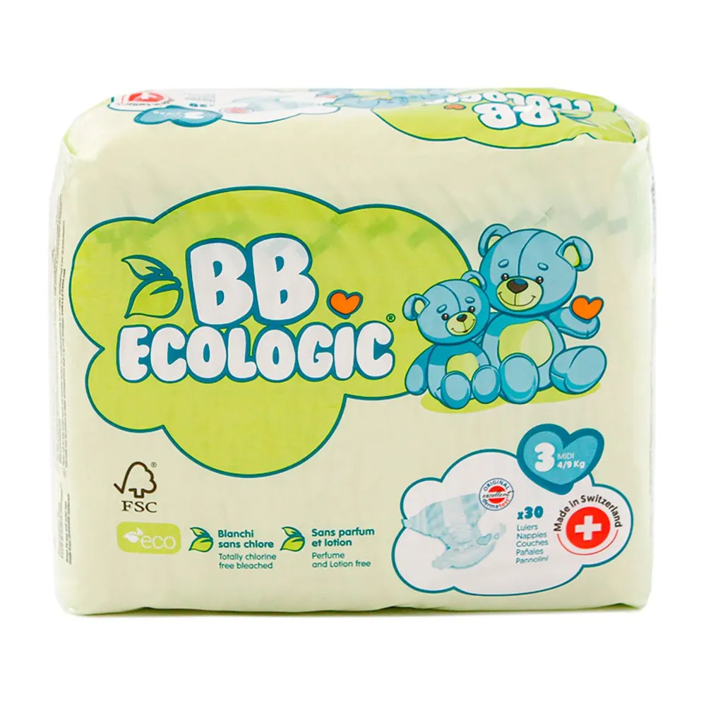 Ecological Diapers Size 3 30 Units 1 Ecological Diapers Size 3 30 Units
