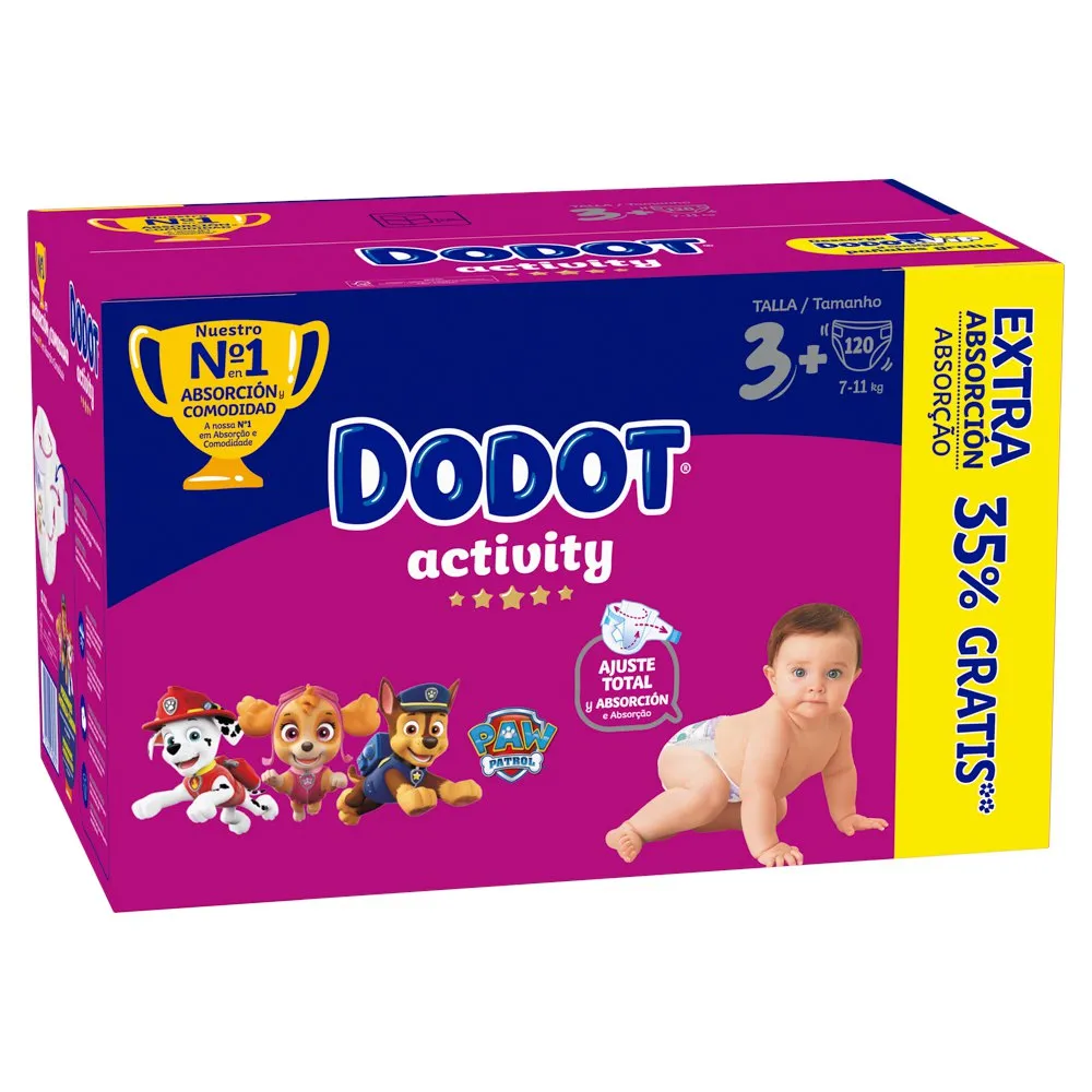 Box Diapers Activity Extra Size 3 120 Units 1 Box Diapers Activity Extra Size 3 120 Units