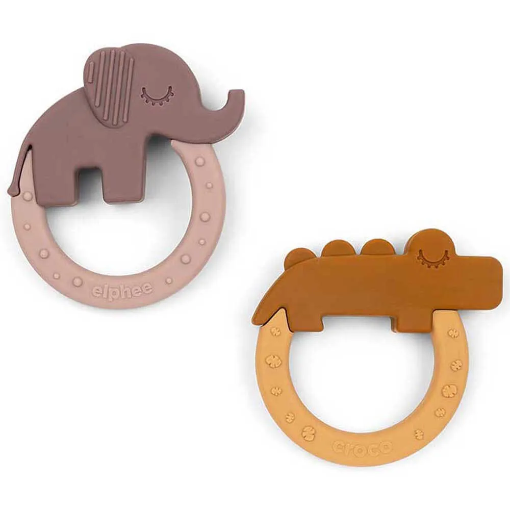 Done By Deer Deer Friends Teether 2 Pack 2 Done By Deer Deer Friends Teether 2 Pack - Image 2