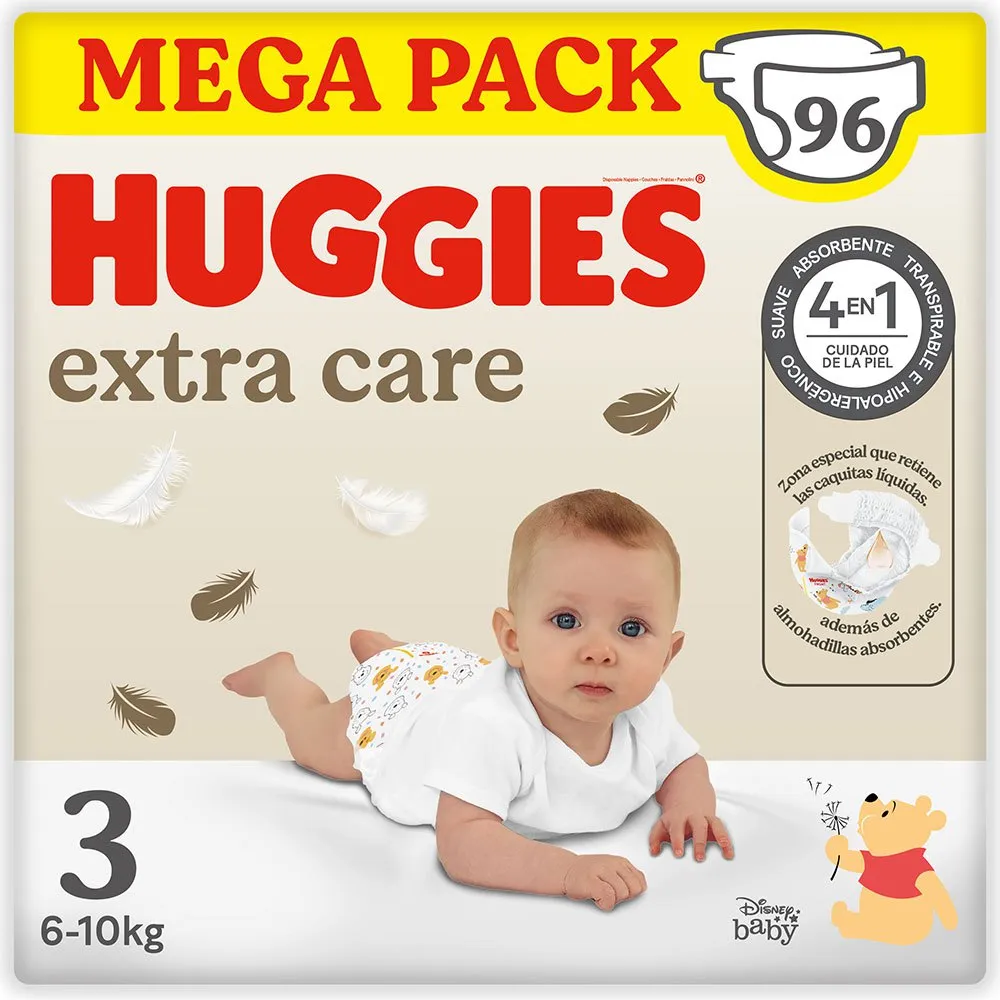 HUGGIES Extra Care Diapers Size 3 96 Units 1 HUGGIES Extra Care Diapers Size 3 96 Units