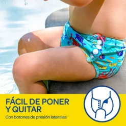 HLS Reusable Swimsuit Diaper Size 3-4 Tropical Trees -Baby Shower Store little swimmers hls reusable swimsuit diaper size 3 4 tropical trees 2