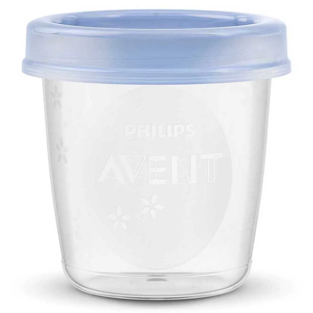 PHILIPS AVENT 10 Containers For Breast Milk 180ml+10 Caps+2 Adapters 2 PHILIPS AVENT 10 Containers For Breast Milk 180ml+10 Caps+2 Adapters - Image 2