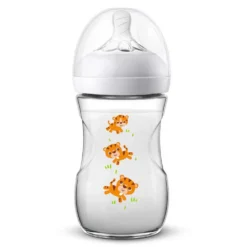 PHILIPS AVENT Natural Safari Tiger 260ml Feeding Bottle -Baby Shower Store philips avent natural safari tiger 260ml feeding bottle 2