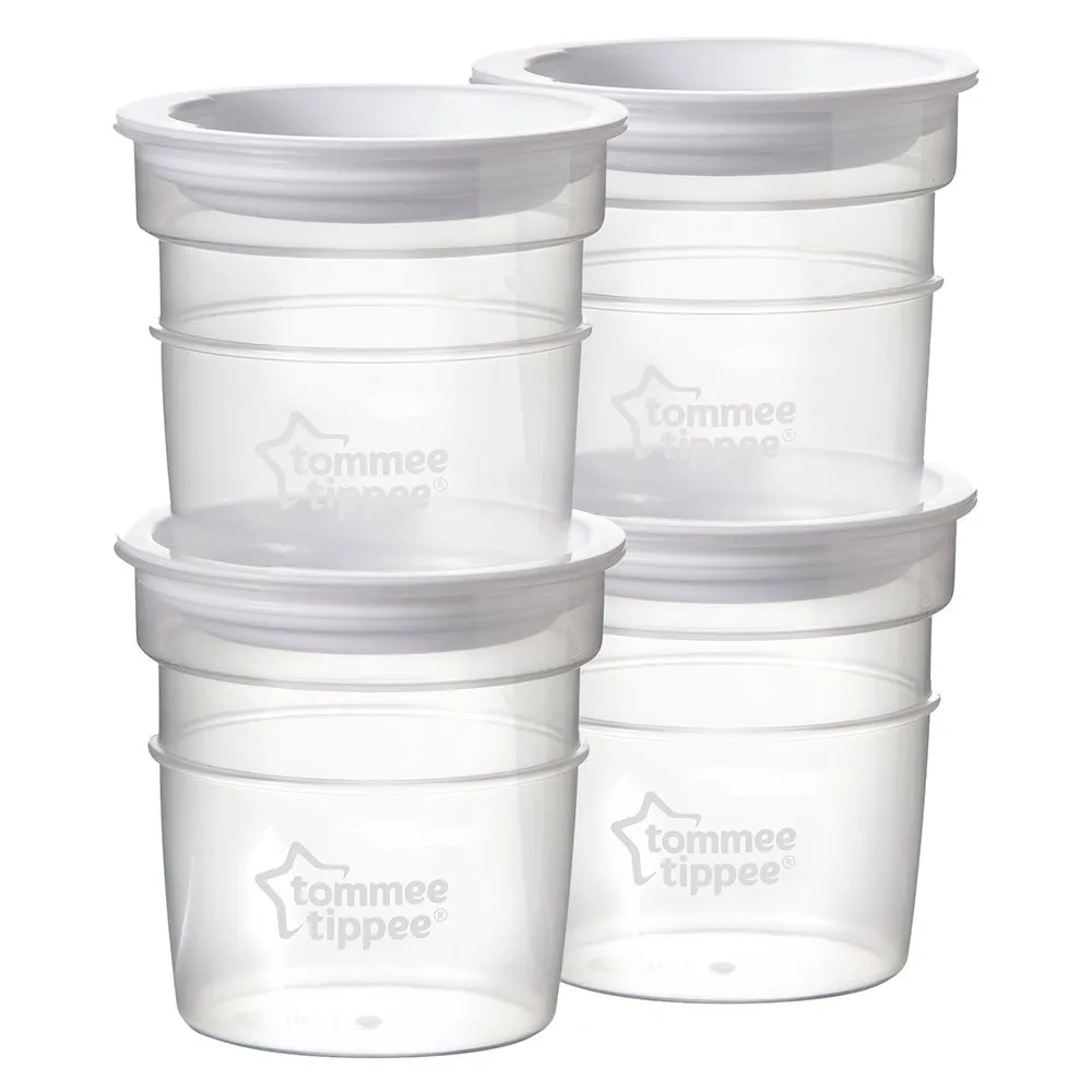 Tommee Tippee Breast Milk Pots X4 1 Tommee Tippee Breast Milk Pots X4