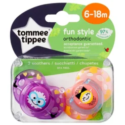 Tommee Tippee Fun Pacifiers X2 8 Tommee Tippee Fun Pacifiers X2 -Baby Shower Store tommee tippee fun pacifiers x2 2
