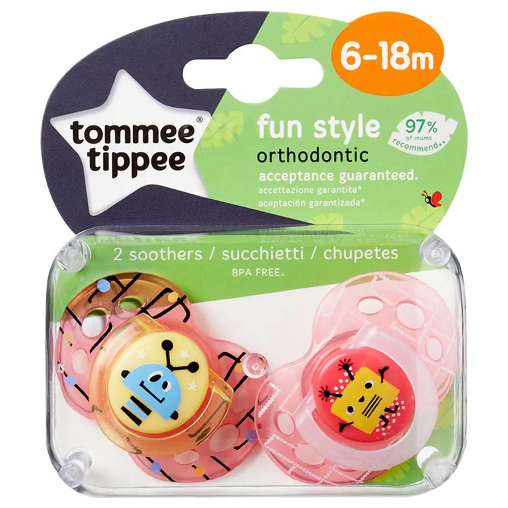 Tommee Tippee Fun Pacifiers X2 6 Tommee Tippee Fun Pacifiers X2 - Image 6