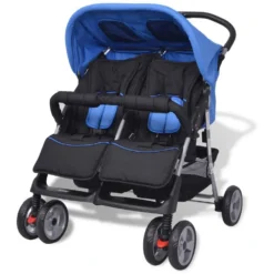 VIDAXL Baby Twin Stroller Steel
